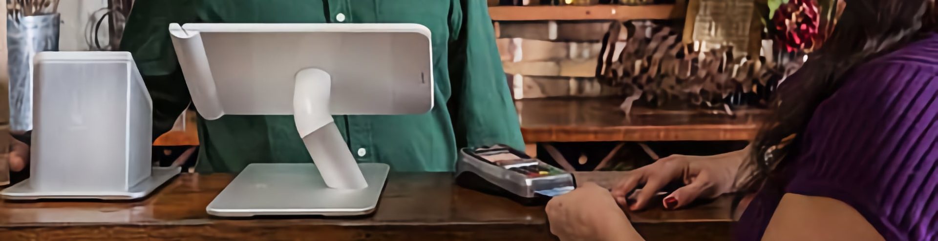 A POS System on a counter
